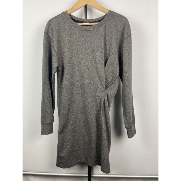 CAbi Put On Sweater Dress Long Sleeve Slimming Ruched Obsidian Gray 3650 Size S - Picture 2 of 7